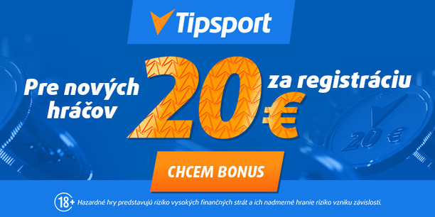 Zaregistrujte sa a získajte bonus v Tipsporte!