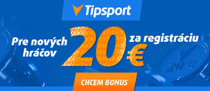 Zaregistrujte sa a získajte bonus v Tipsporte!