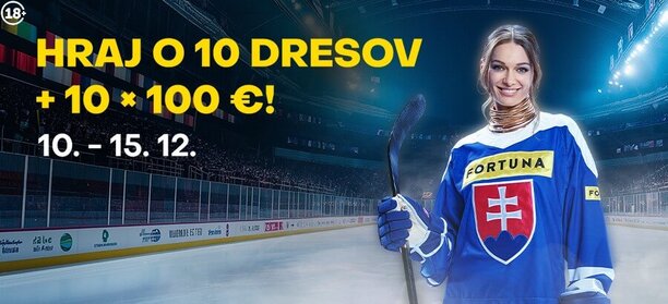 Zapojte sa do súťaže o 10 dresov a 10x 100 eur.