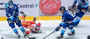 Zľava Jakub Lacka (HK Nitra), Patriks Zabusovs (HC Prešov), Sebastián Čederle a Marko Stacha (obaja HK Nitra). Zľava Jakub Lacka (HK Nitra), Patriks Zabusovs (HC Prešov), Sebastián Čederle a Marko Stacha (obaja HK Nitra).